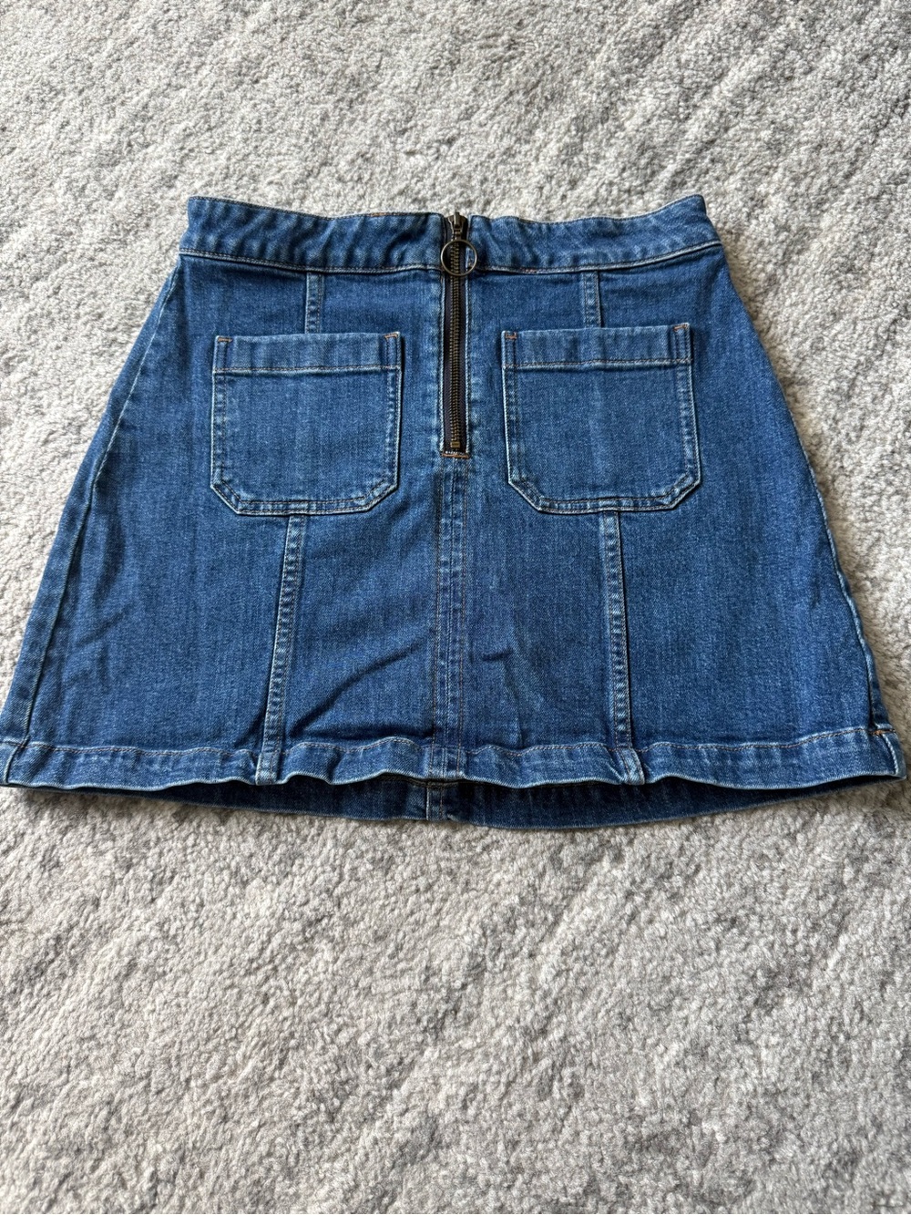 Madewell Front zip Mini Skirt denim A line